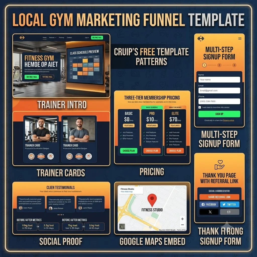 Local Gym Marketing Funnel Template — Design Assets