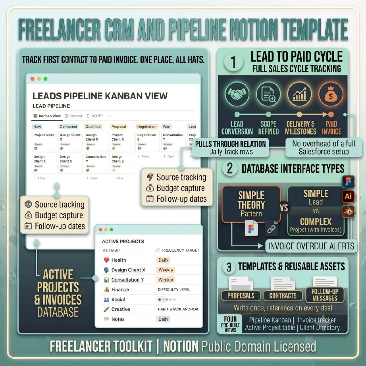 Freelancer CRM and Pipeline — Notion Templates