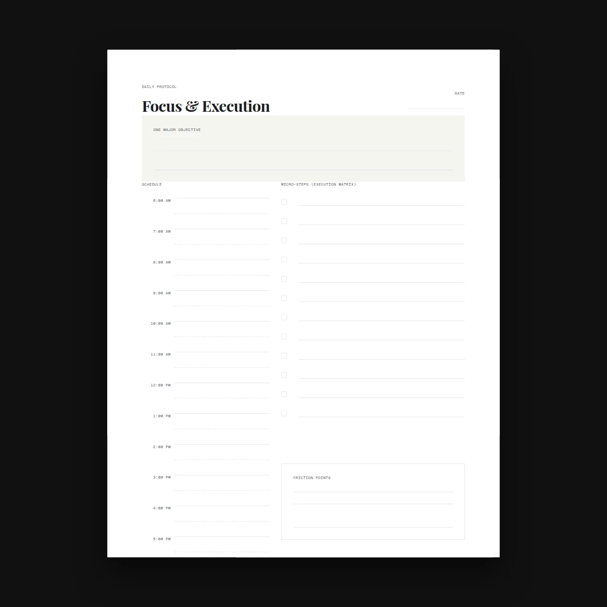 Guided Subtask Daily Planner — Digital Planners